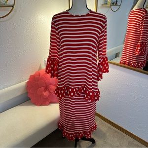 ZadieB’s Red and white stripped set